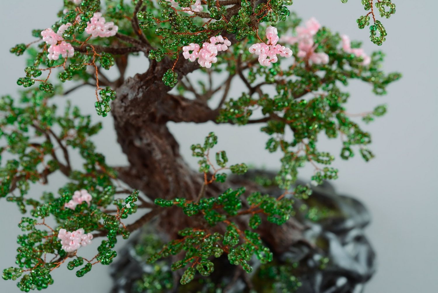 Bonsai di perline fatto a mano albero decorativo decoro bello da casa
 foto 3