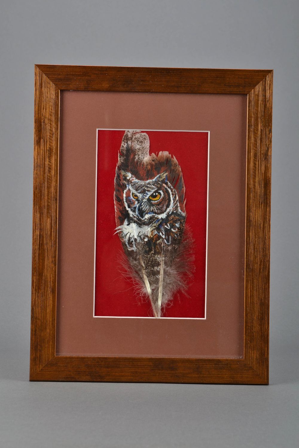 Feather painting Owl photo 3