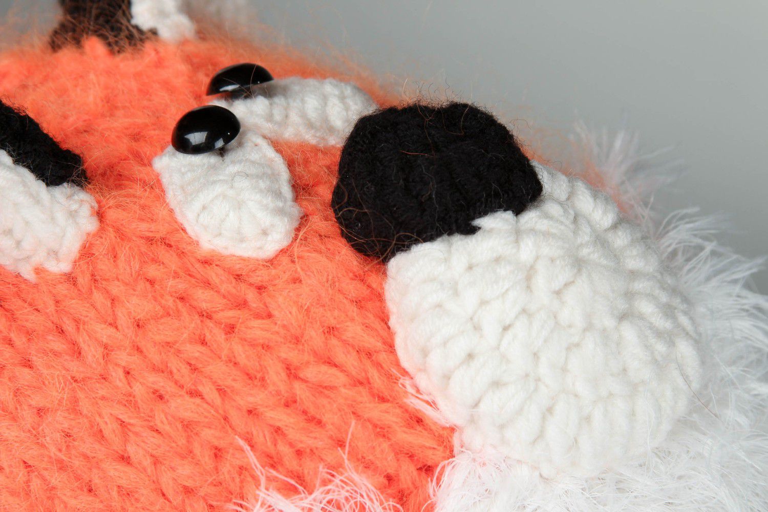 Knitted hat Fox photo 4