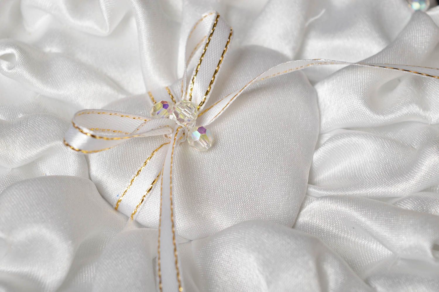 Cojín para anillos hecho a mano accesorio de boda elegante regalo original foto 3