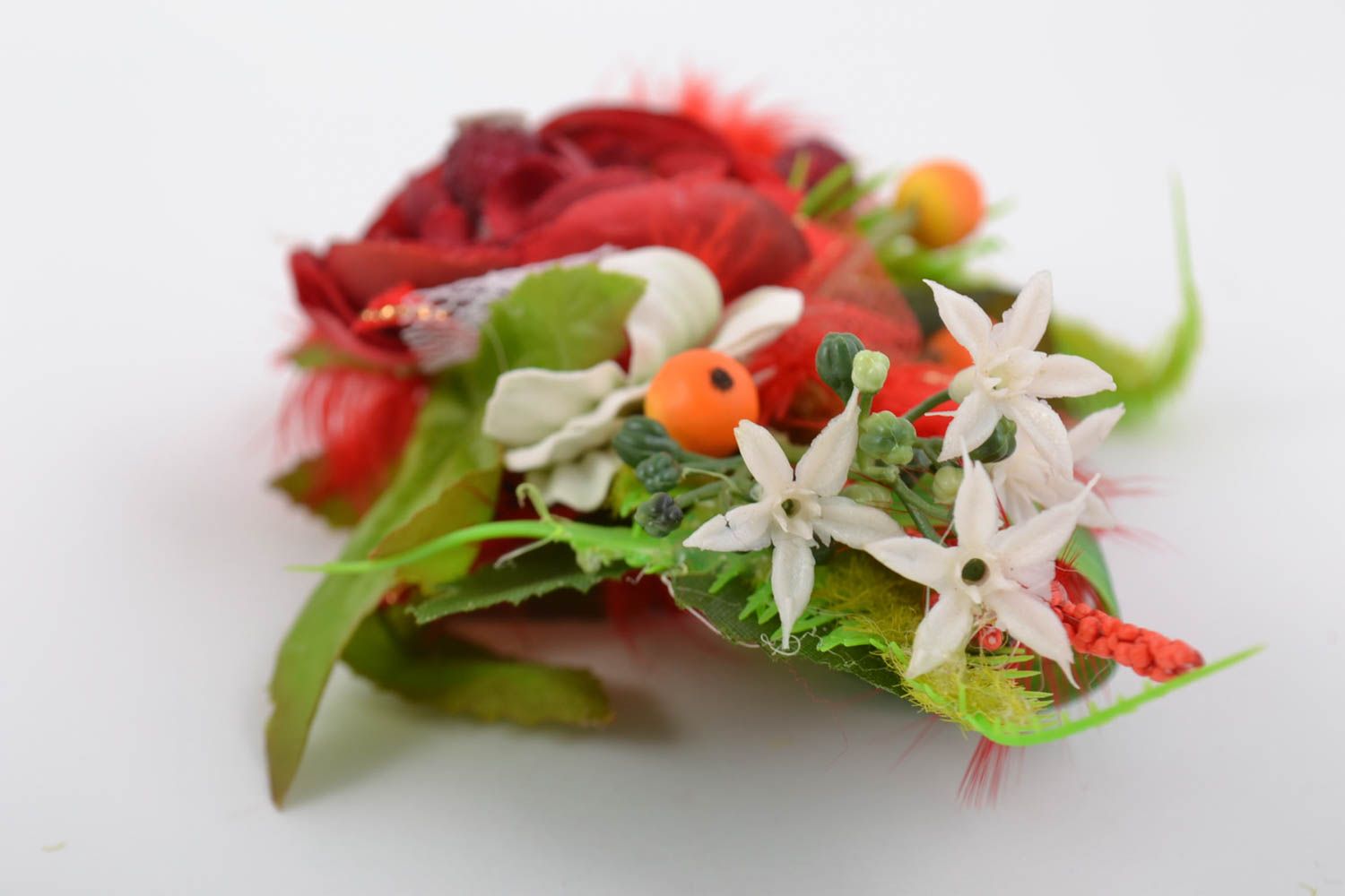 Handmade Deko Schmuck Blüten aus Stoff für Schaffung von Accessoires für Damen foto 5
