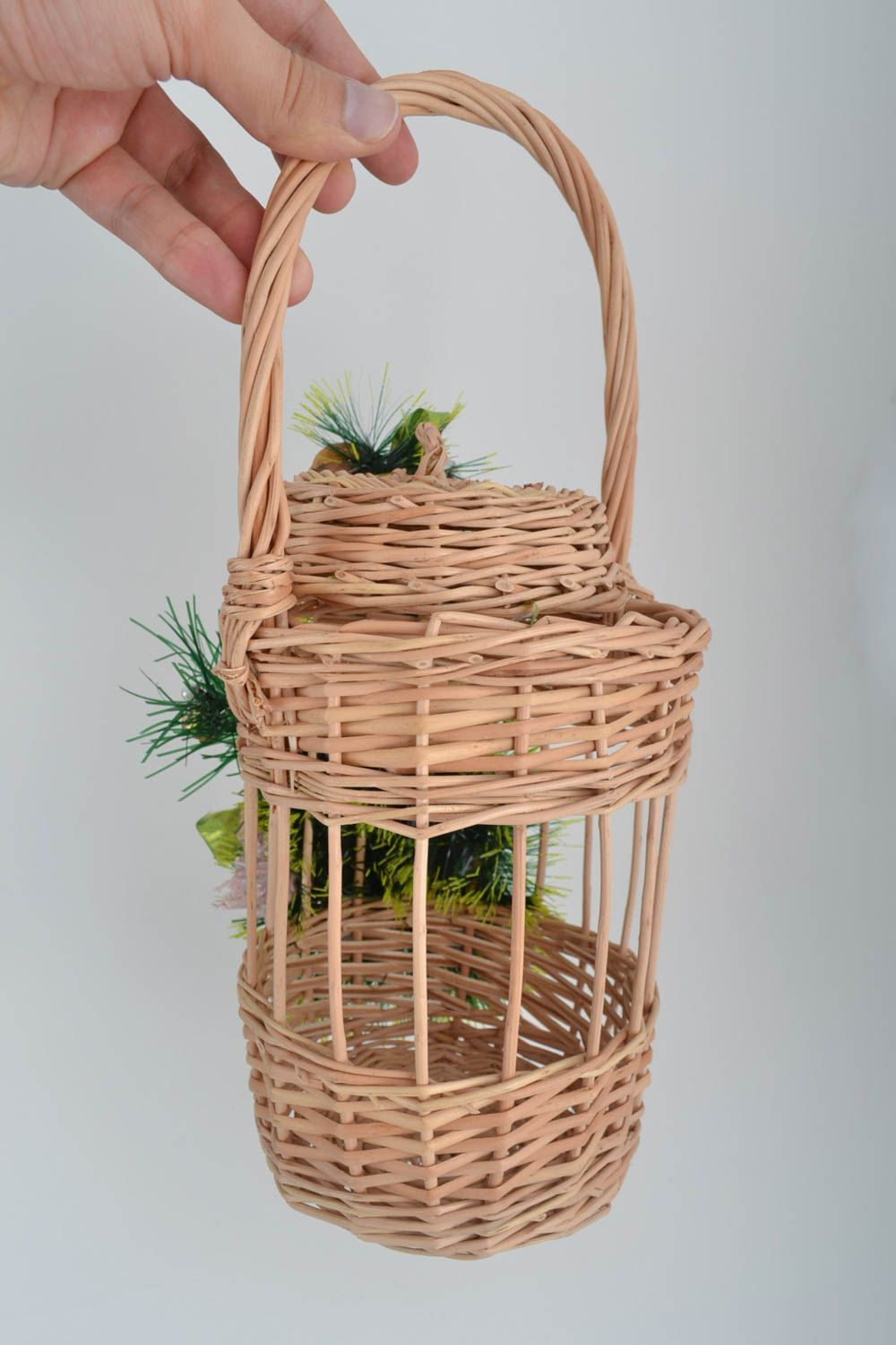 Beautiful handmade woven basket Easter basket ideas Easter accessories photo 5