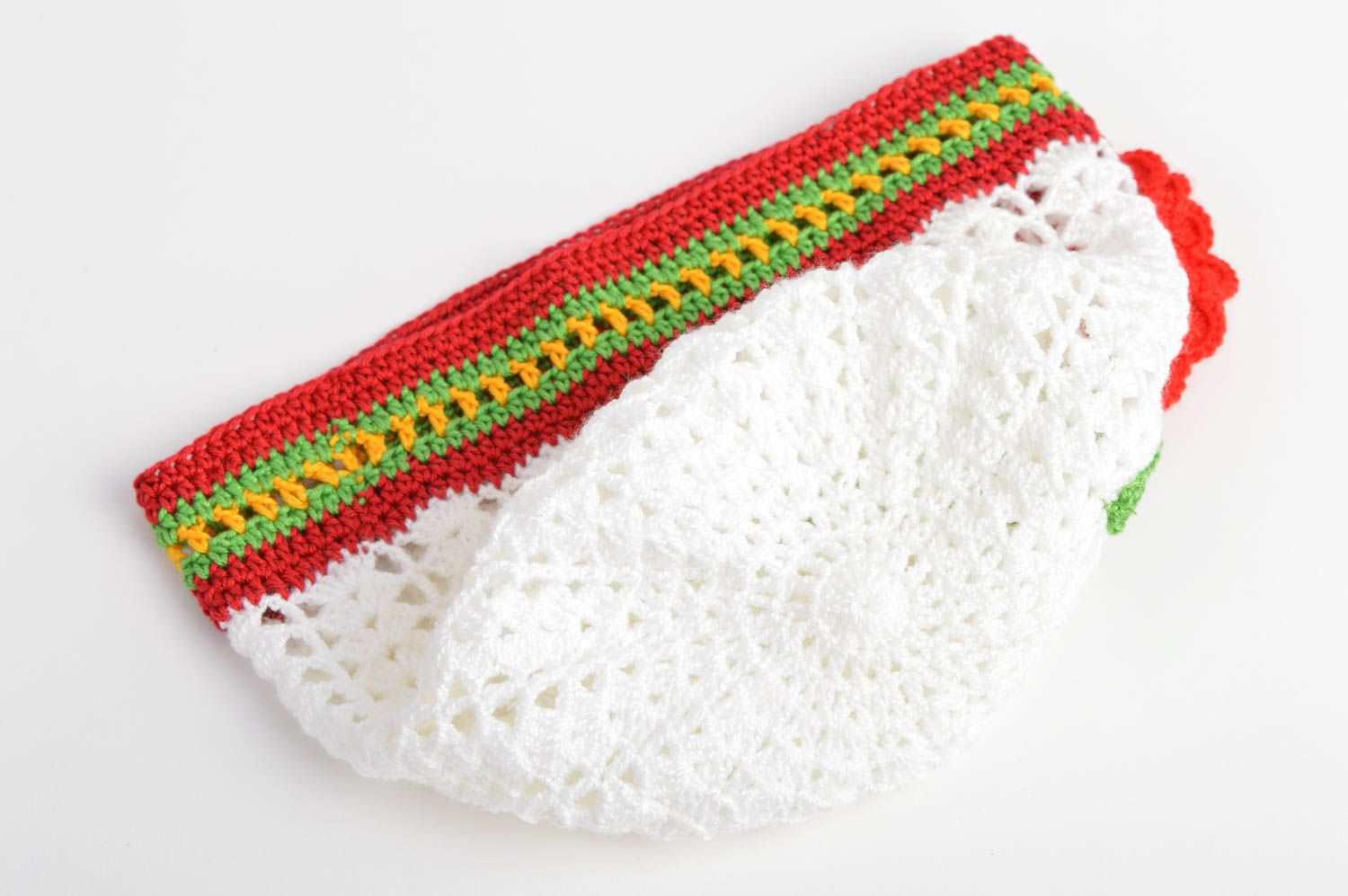 Handmade beautiful crocheted cap cotton warm hat for kids children accessory photo 4