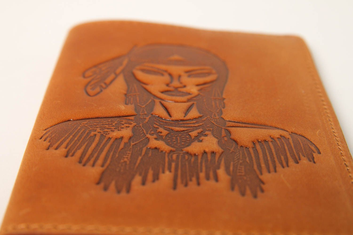 Unusual handmade passport cover leather goods handmade accessories gift ideas photo 5