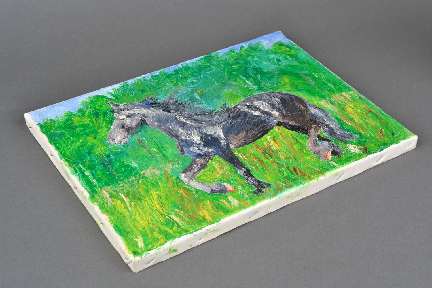 Картина маслом с изображением лошади фото 3