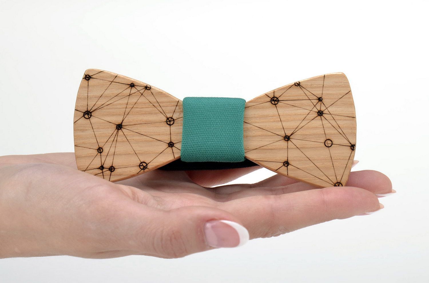 Деревянная галстук-бабочка Звездочет фото 5
