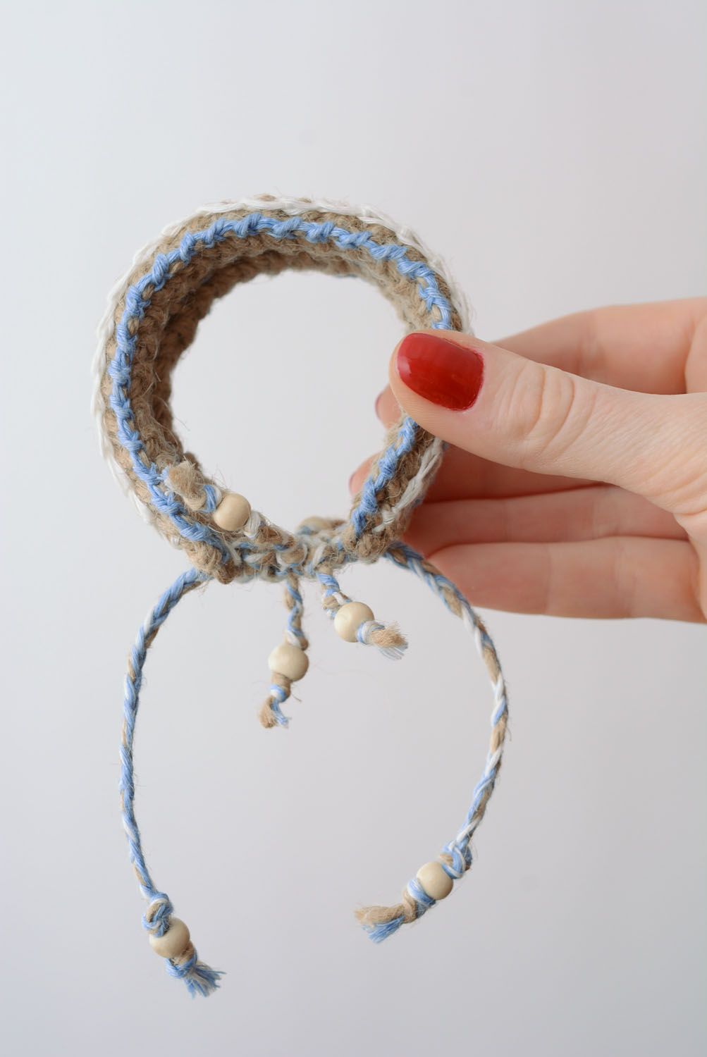 Wide braided bracelet photo 5
