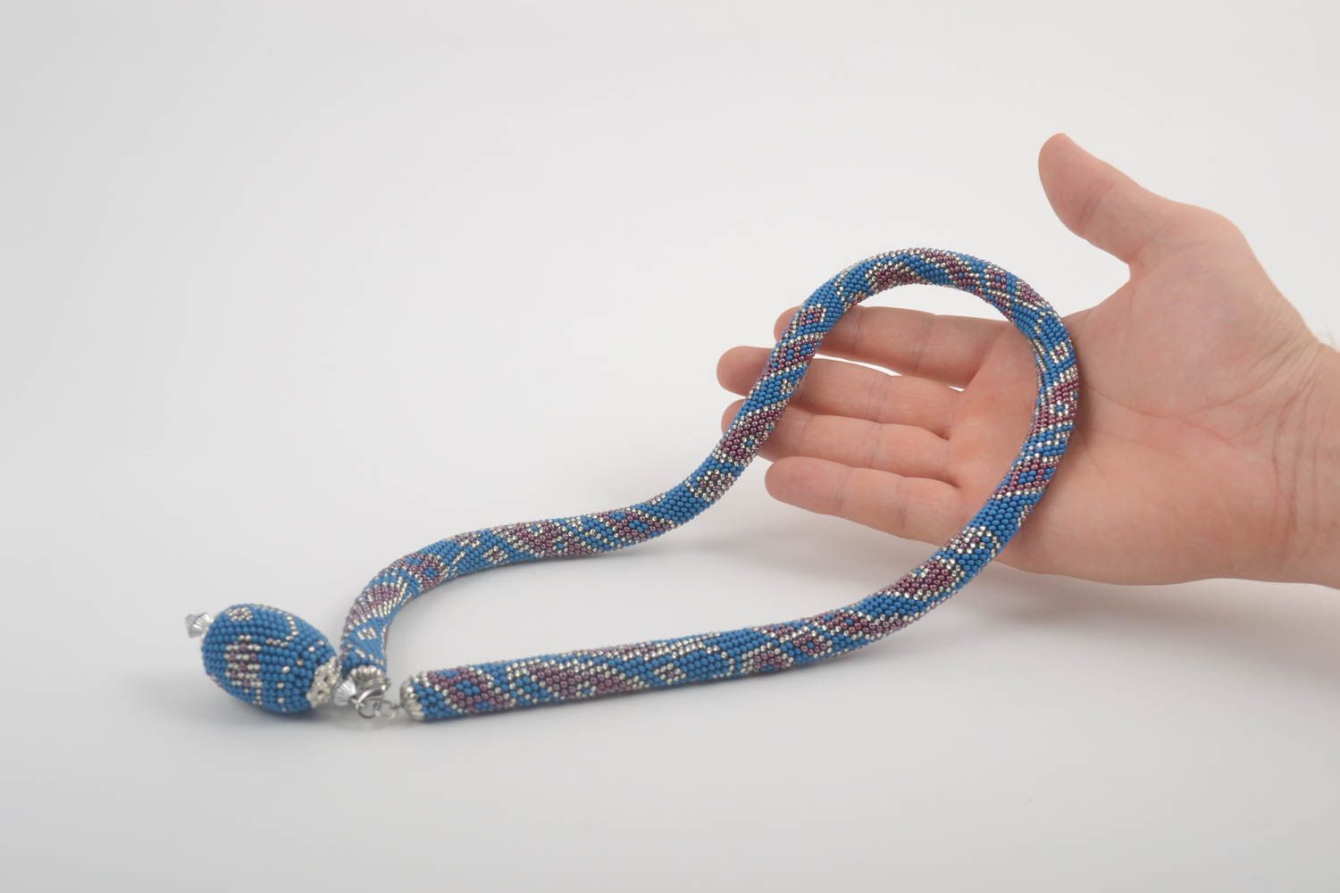 Collar hecho a mano tejido a crochet bisutería de moda accesorio para mujer foto 5