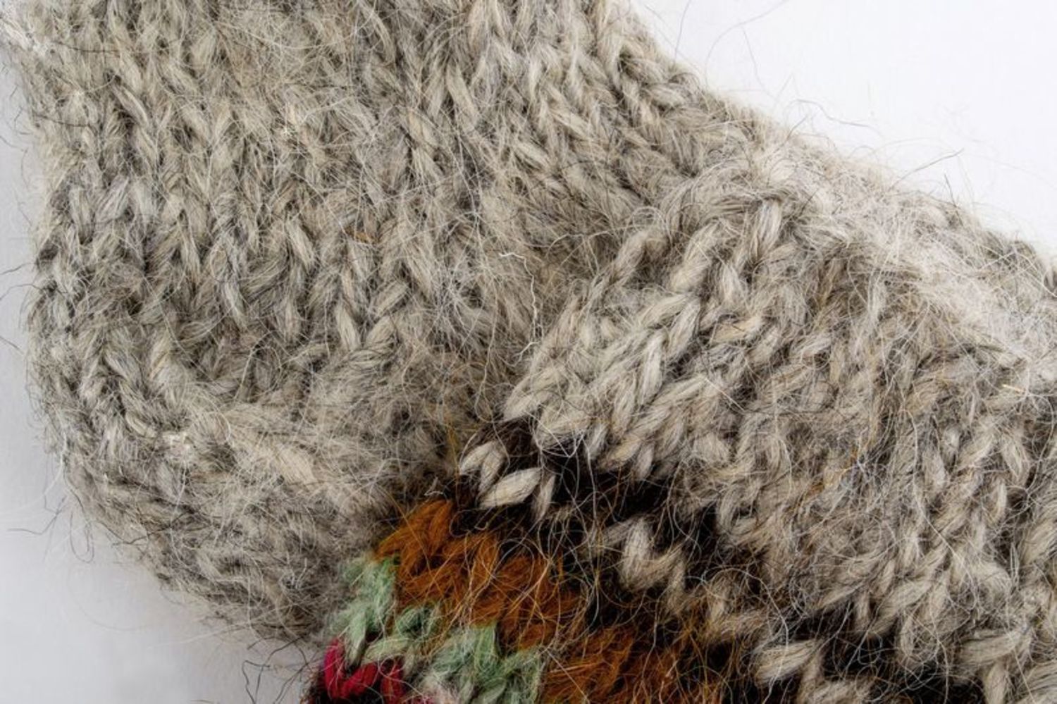 Calzini di lana per donna fatti a mano Abbigliamento da donna Calzini grigi
 foto 3