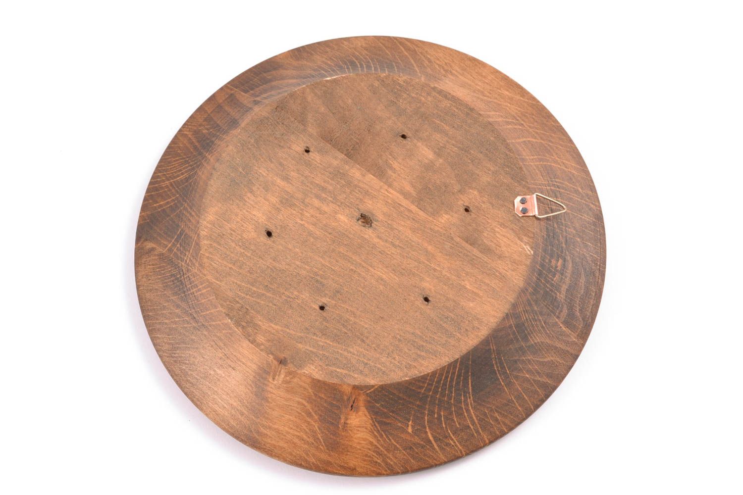 Decorative carved wooden plate photo 5