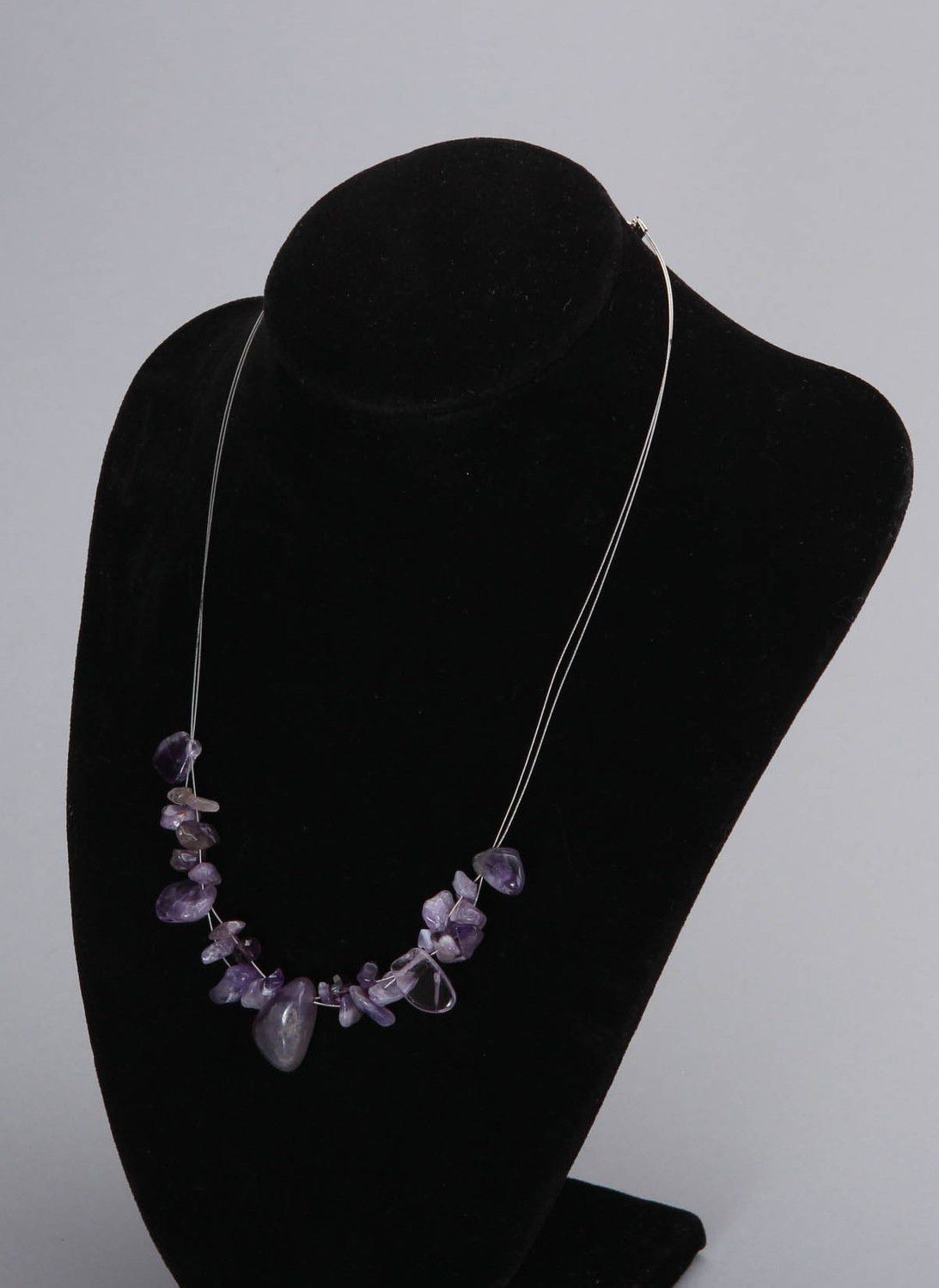 Necklace with amethyst photo 2