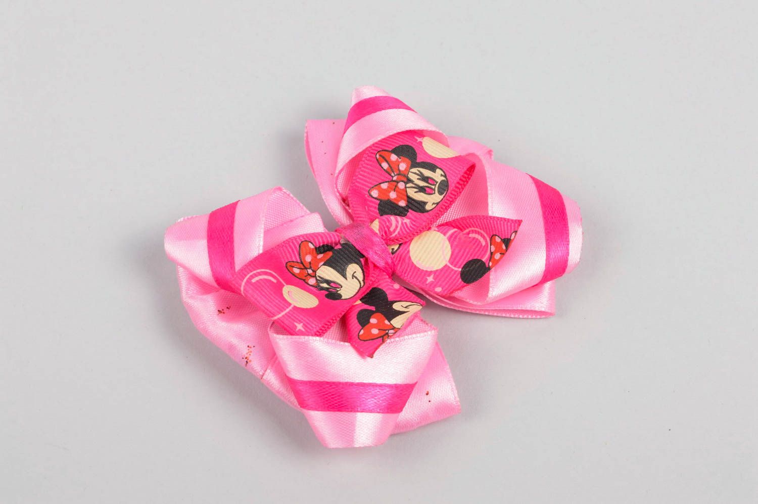 Handmade bow hair clip ribbon bows hair accessories for girls gifts for kids photo 2