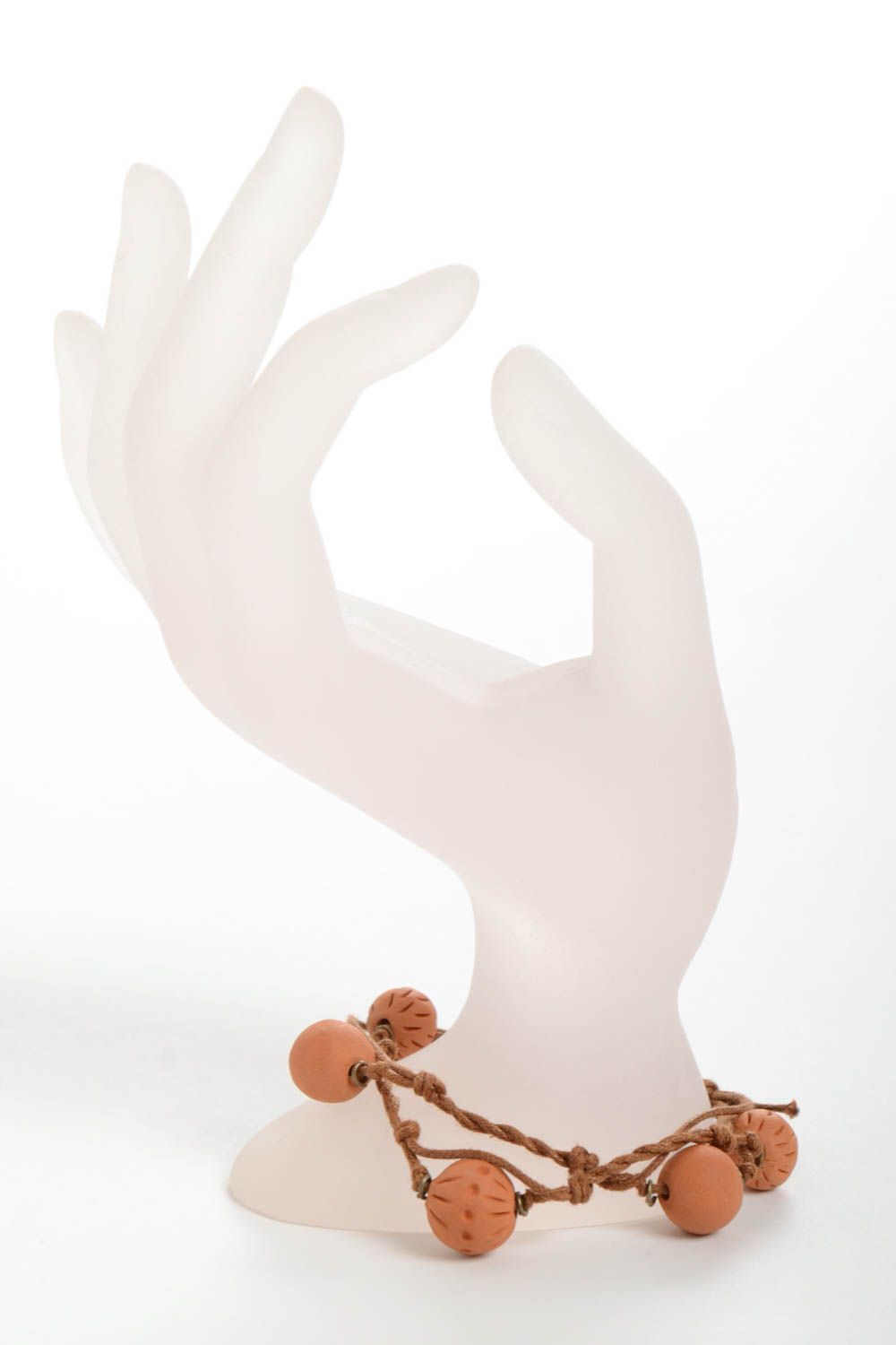 Geflochtenes Armband handgemachter Schmuck Armband mit Kugeln an Schnur foto 3