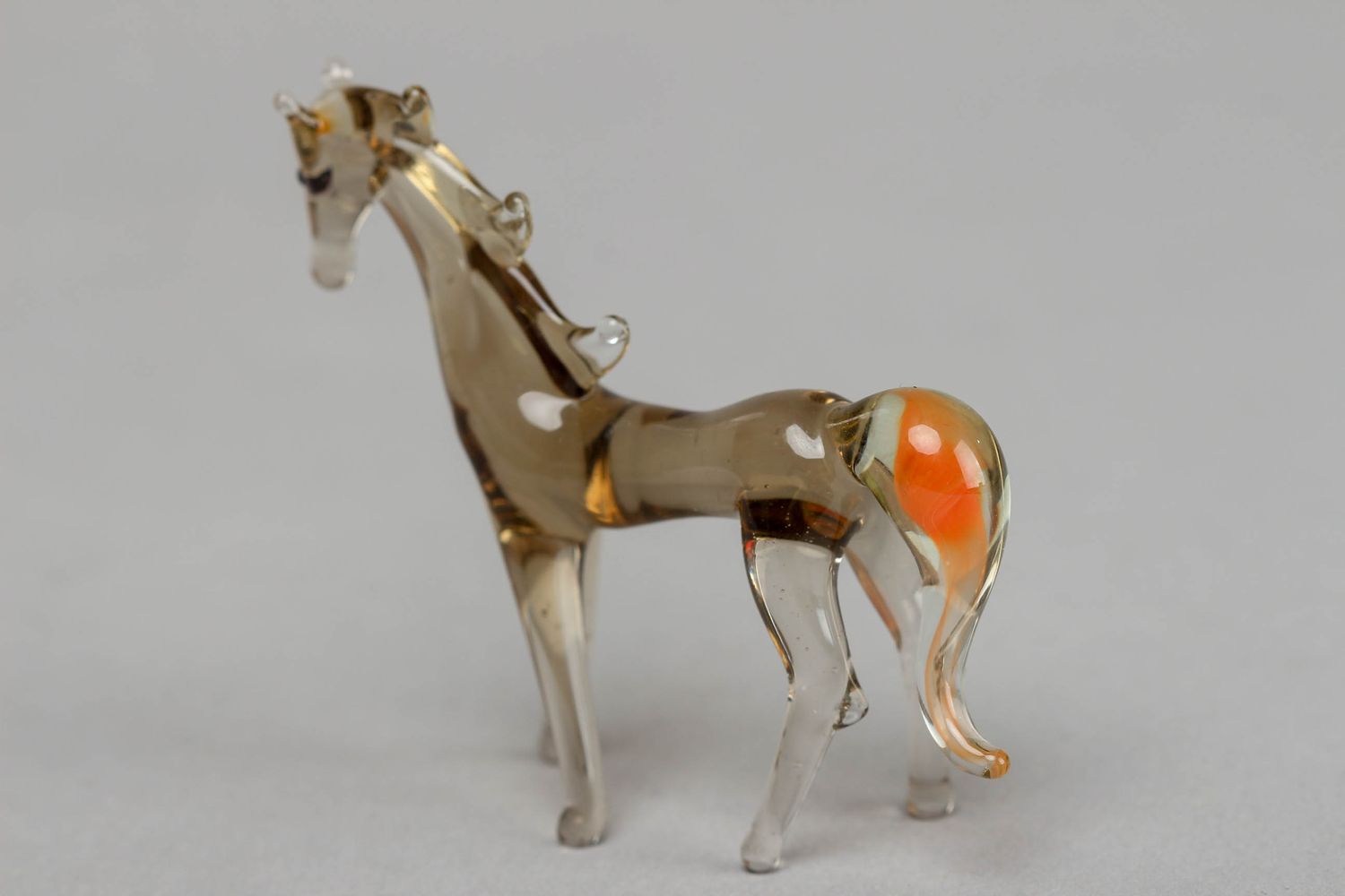 Miniatur Figur Pferd aus Glas foto 2