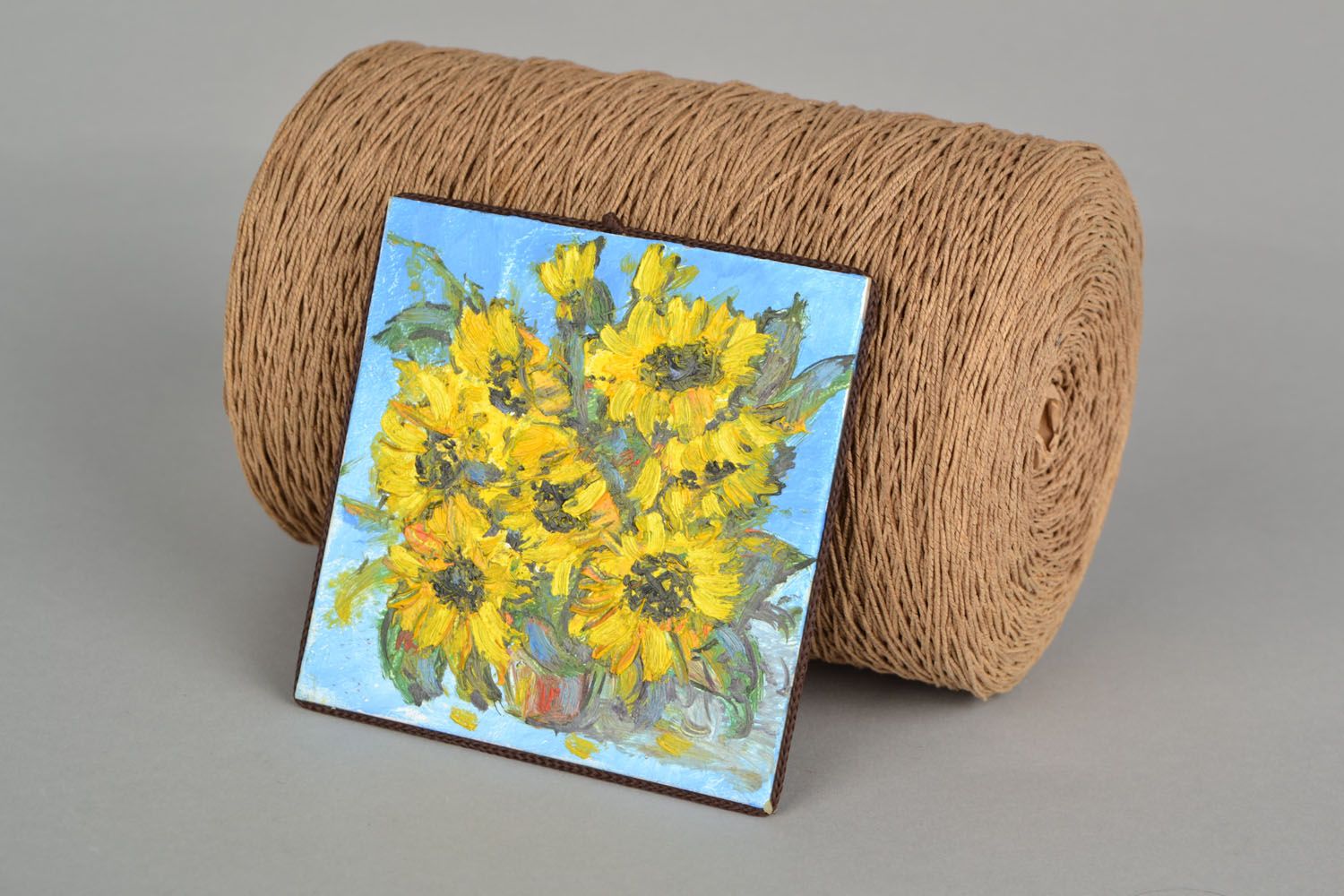 Decorative fridge magnet Sunflowers photo 1