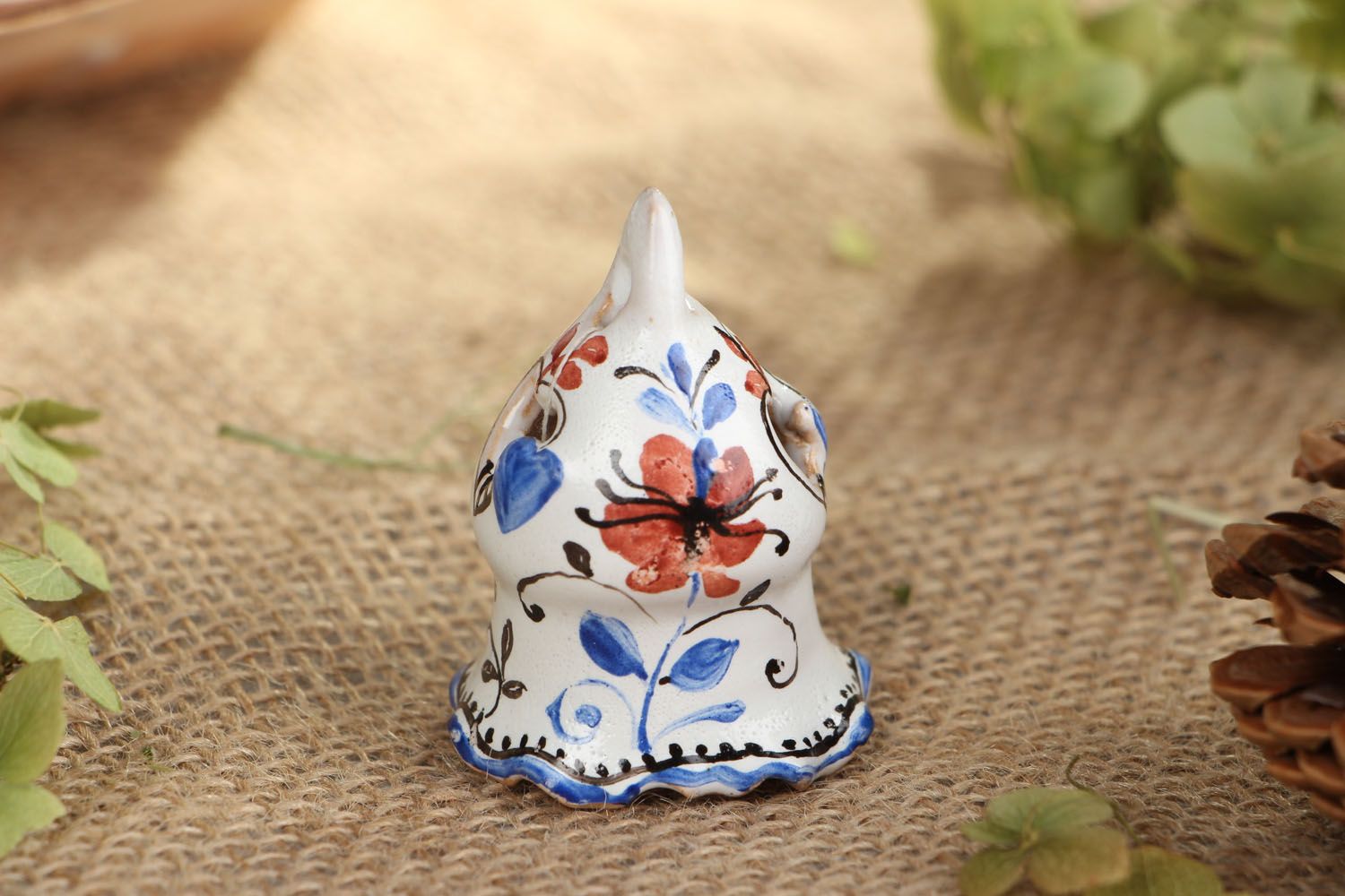 Ceramic painted bell photo 5