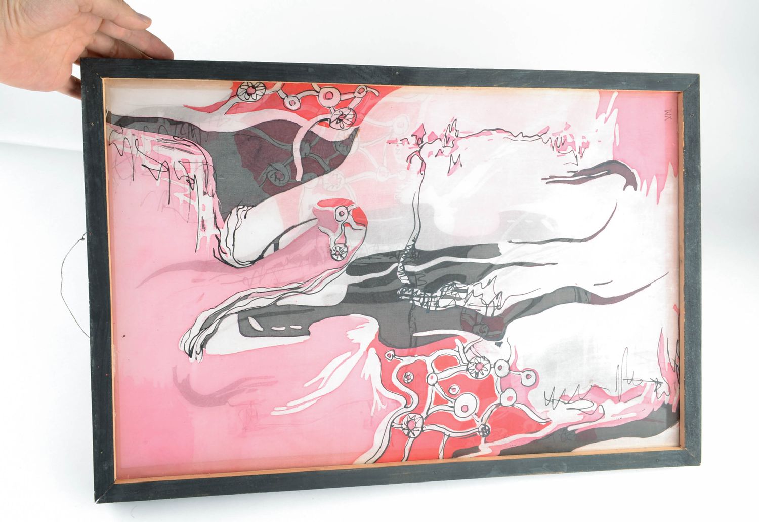 Картина в технике батик ручной работы Мужчина и женщина фото 4