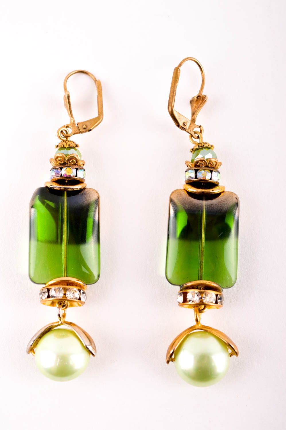 Handmade earrings designer accessory for women unusual earring with stones photo 4