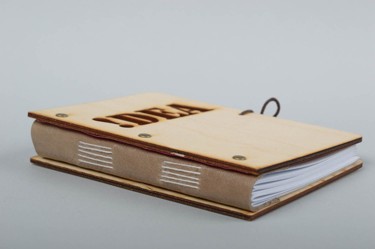 Designer notepad handmade wooden notebook designer diary present for women photo 4