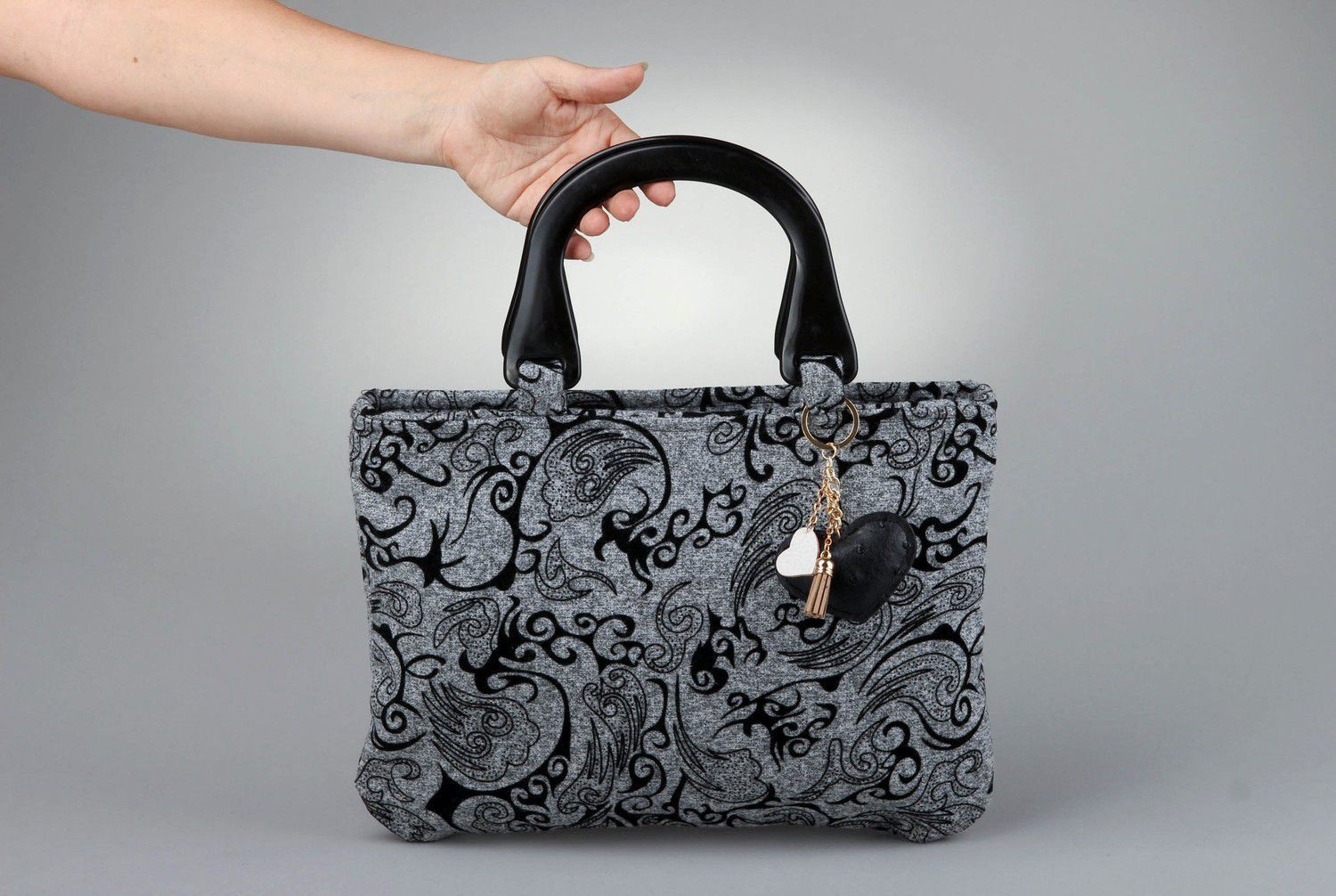 Handgemachte Handtasche aus Textil foto 2