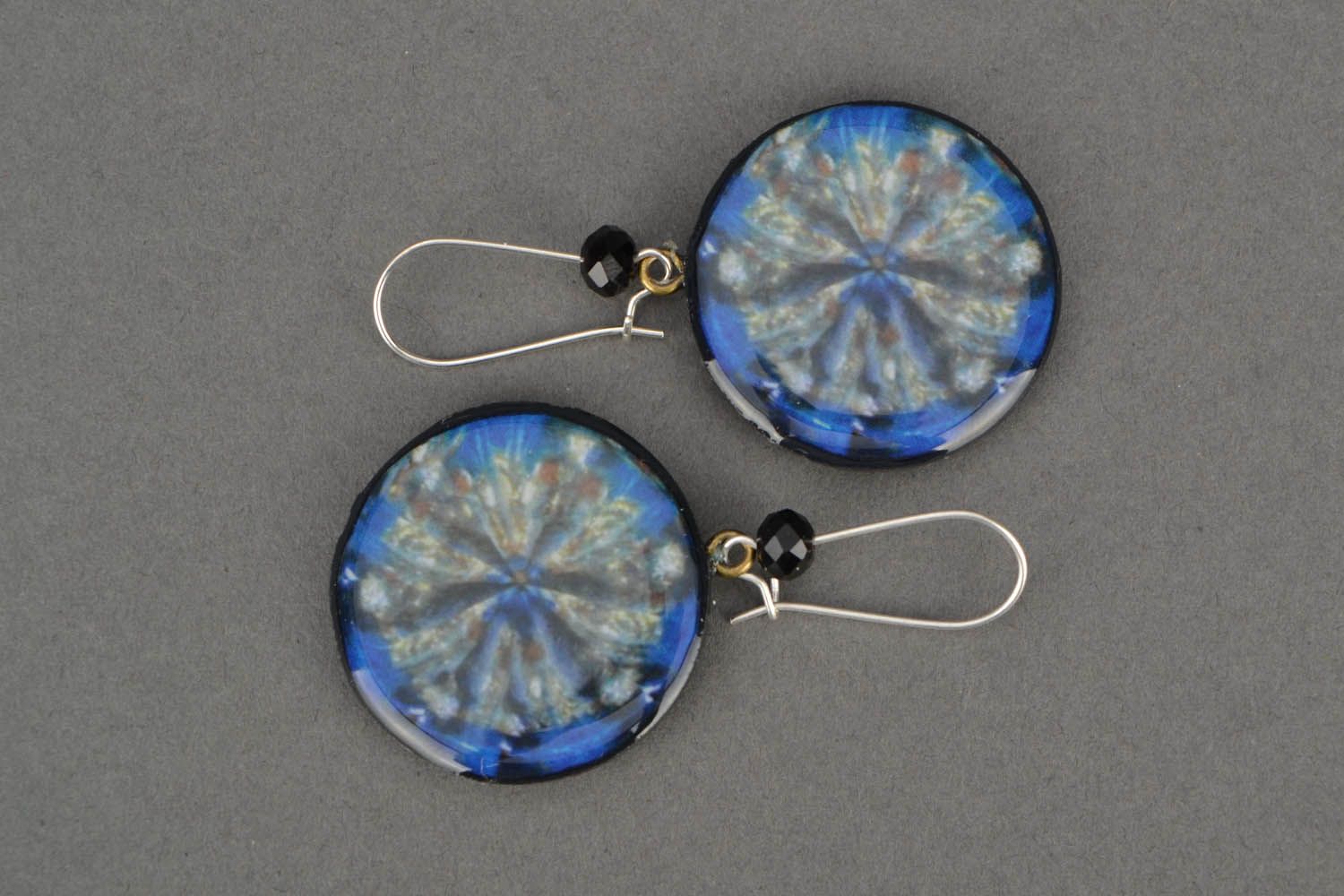 Earrings with author's image photo 3