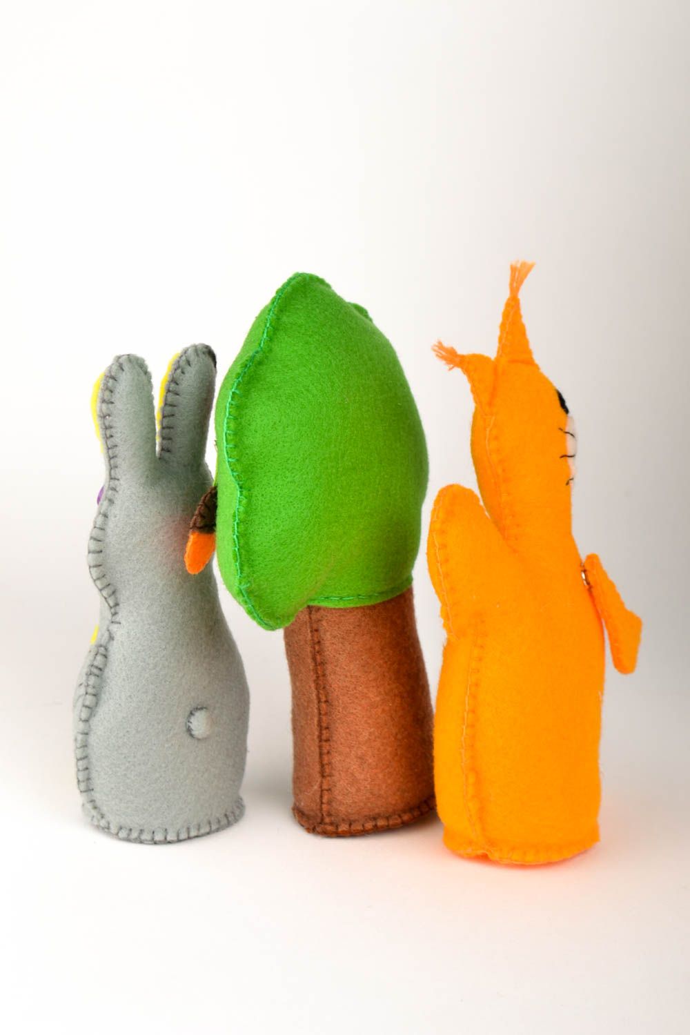 Peluches enfant faites main 3 Jouets design écureuil lapin chêne Cadeau original photo 4