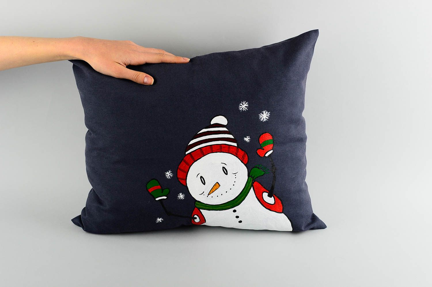 Handmade cushion snowman pillow for sofa decorative pillow interior decoration photo 2