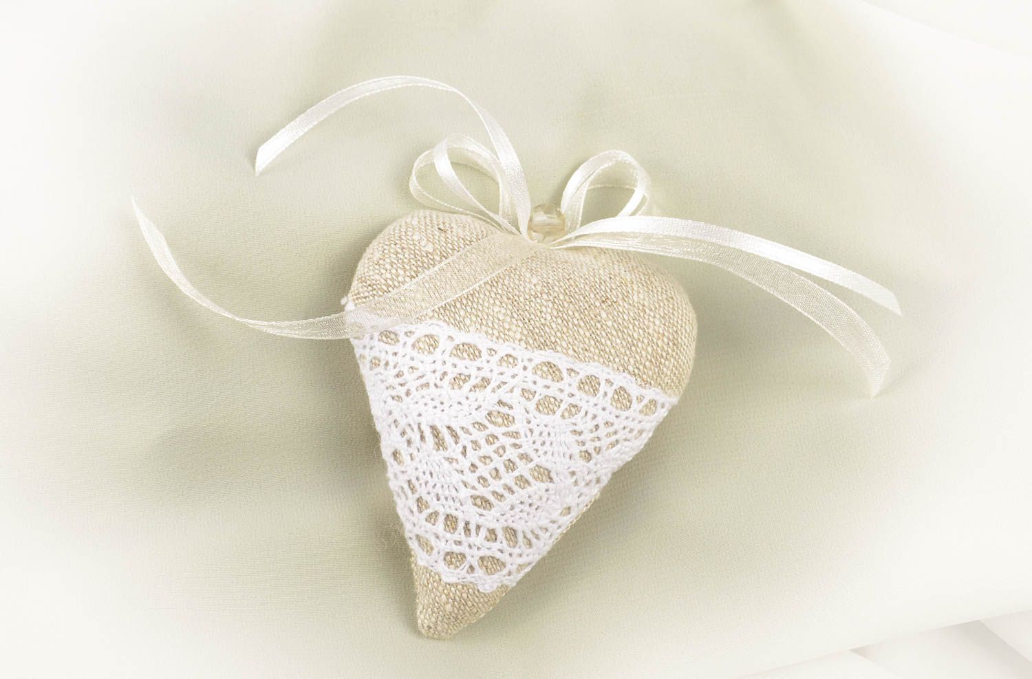 Kuschel Herz handgefertigt Romantik Herz stilvoll Deko aus Naturmaterialien foto 5