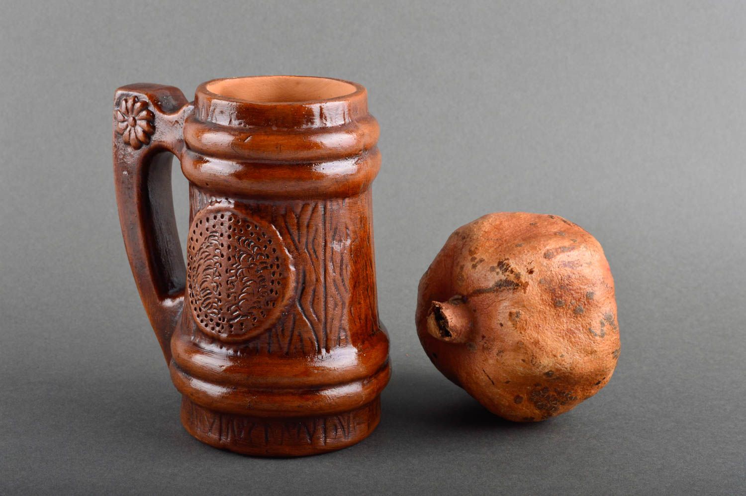 Handmade beer mug ceramic beer mug clay tableware designer interior pottery photo 1