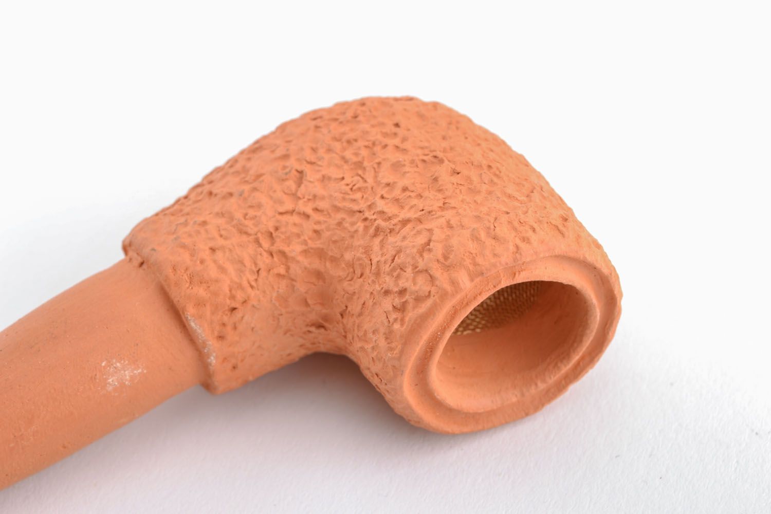 Handmade clay smoking pipe photo 3
