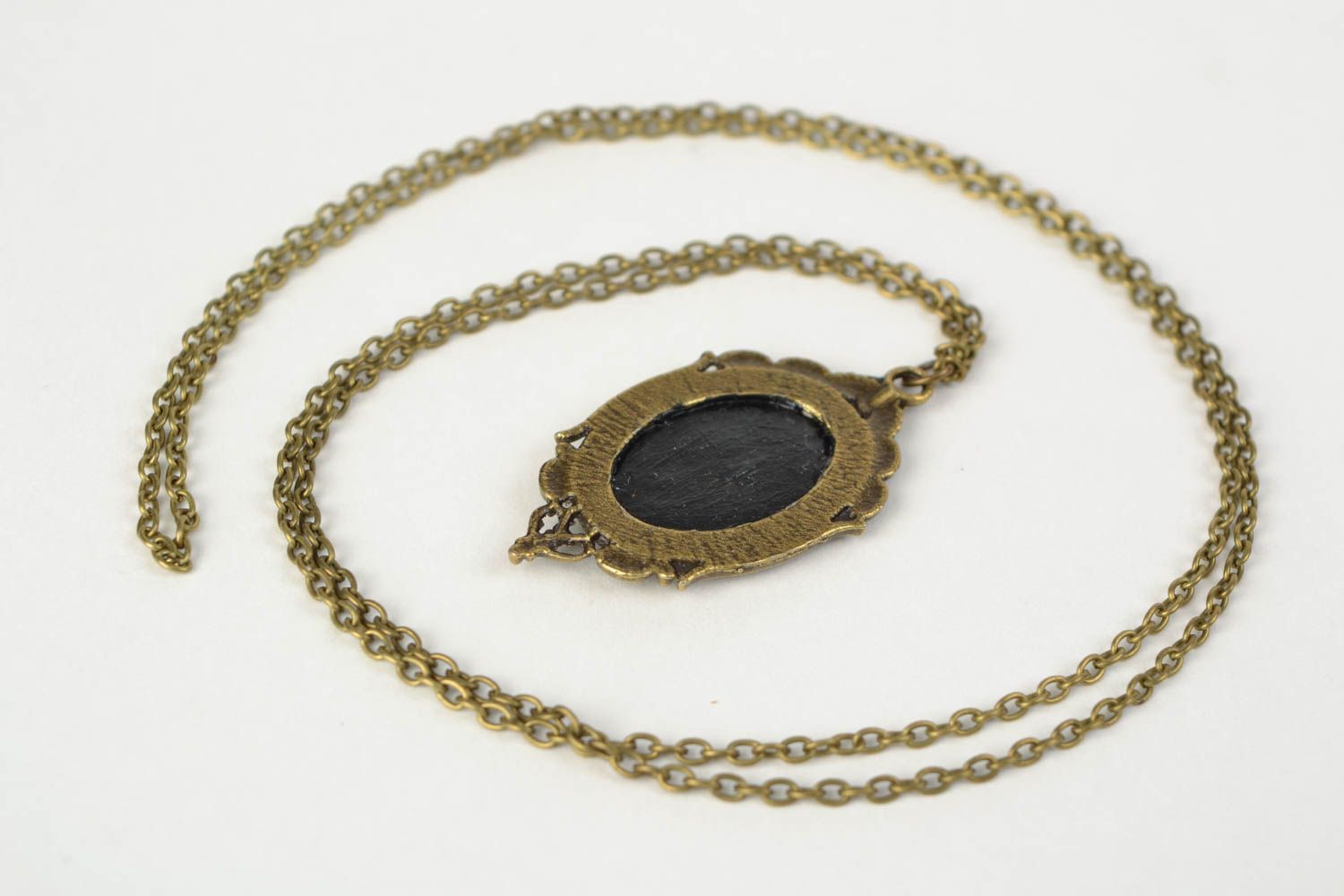 Handmade jewelry resin pendant with decoupage print vintage photo 4