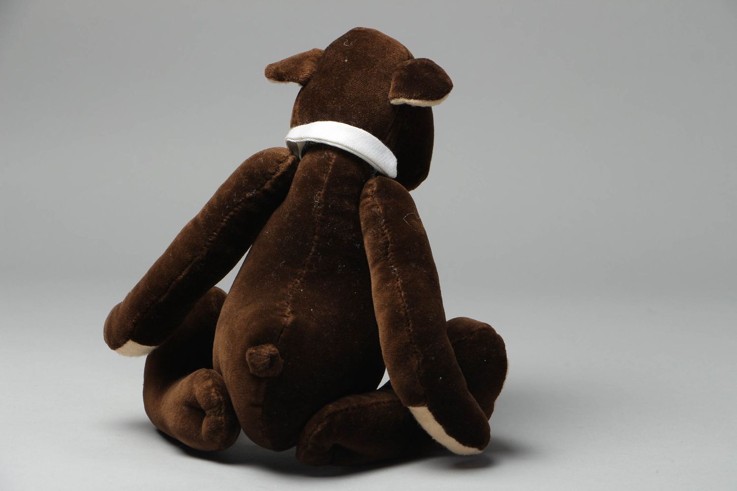 Handmade soft toy sewn of jersey Bear photo 3