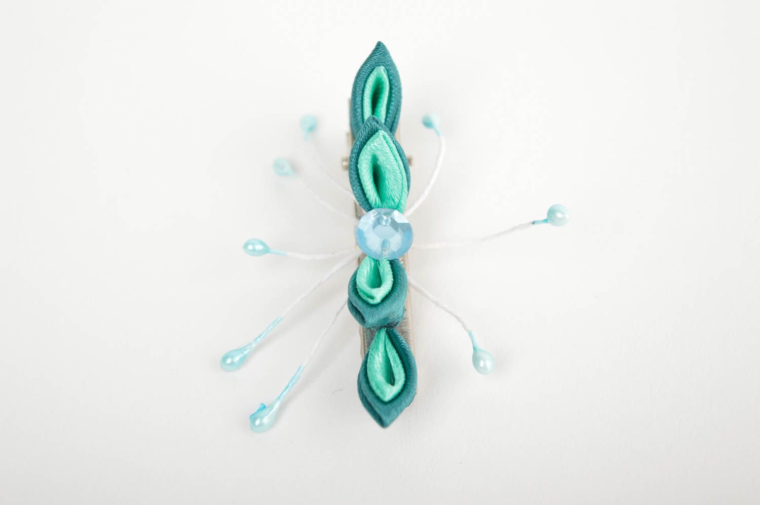 Handmade hair accessories cute hair clip with flower fabric hairpin women gifts photo 3