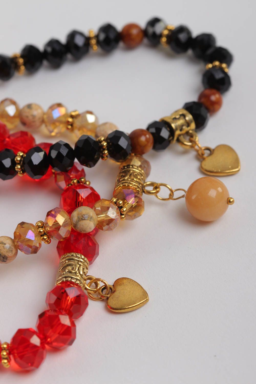 Bracelets en pierres Bijoux faits main Accessoires femme agate jaspe perles photo 3