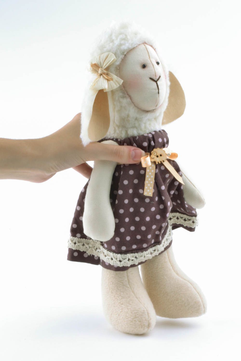 Handmade soft toy Sheep Dolly photo 5