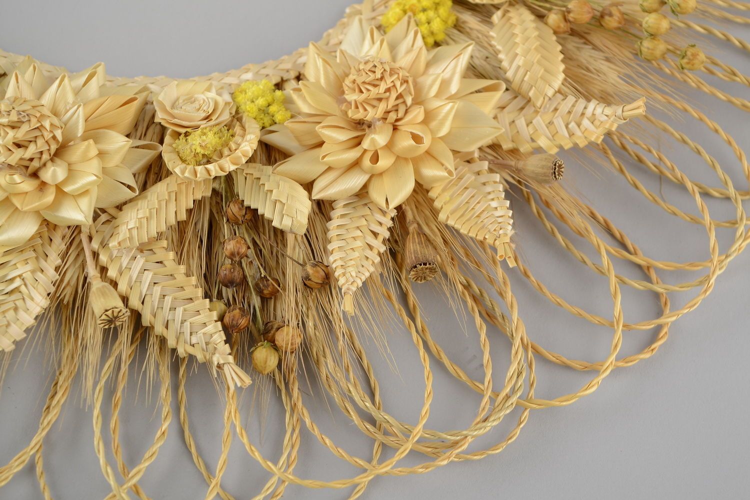 Family amulet-wreath made of straw photo 4