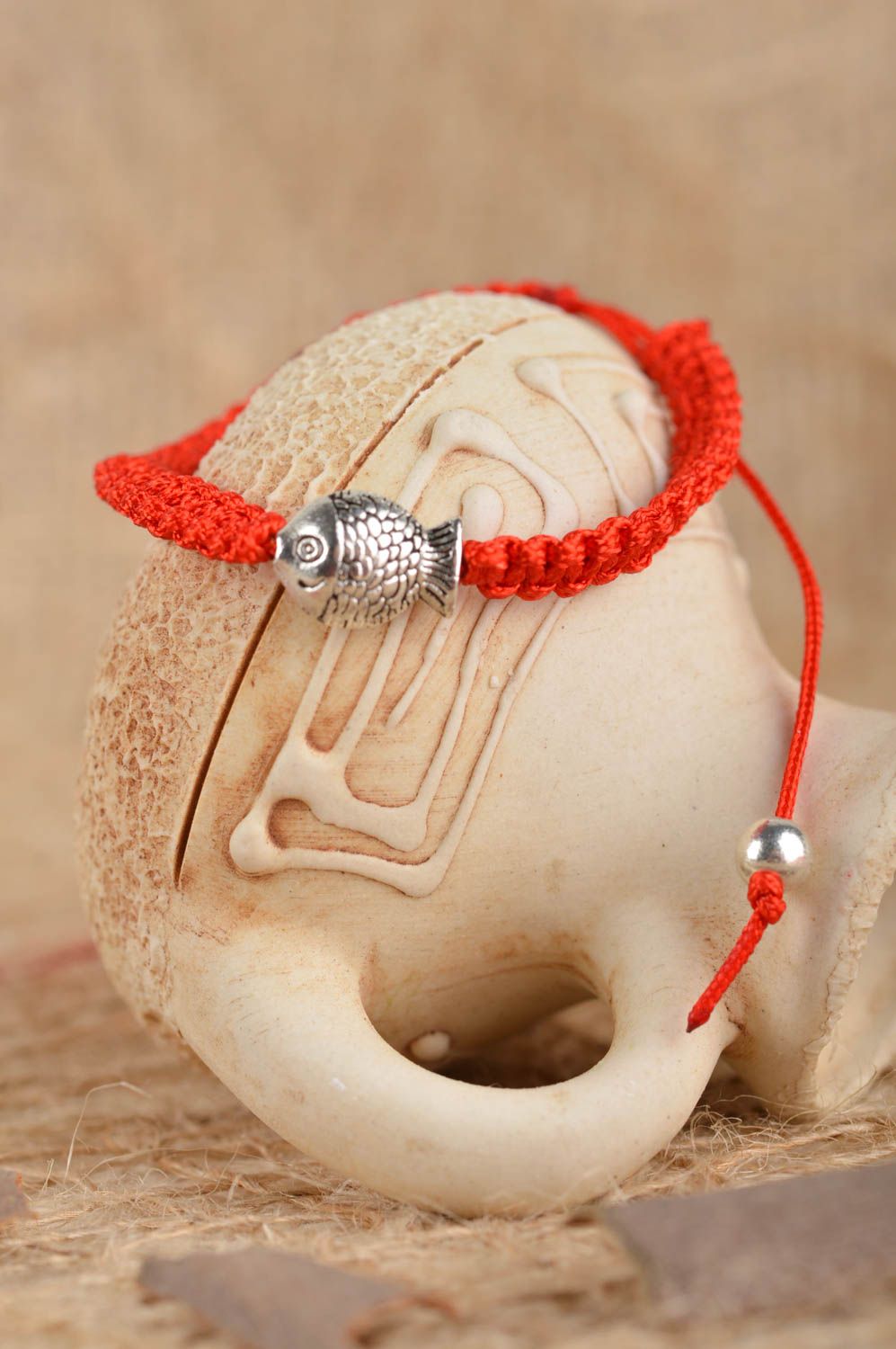 Pulsera hecha a mano con cuentas accesorio para mujer pulsera de hilo rojo foto 1