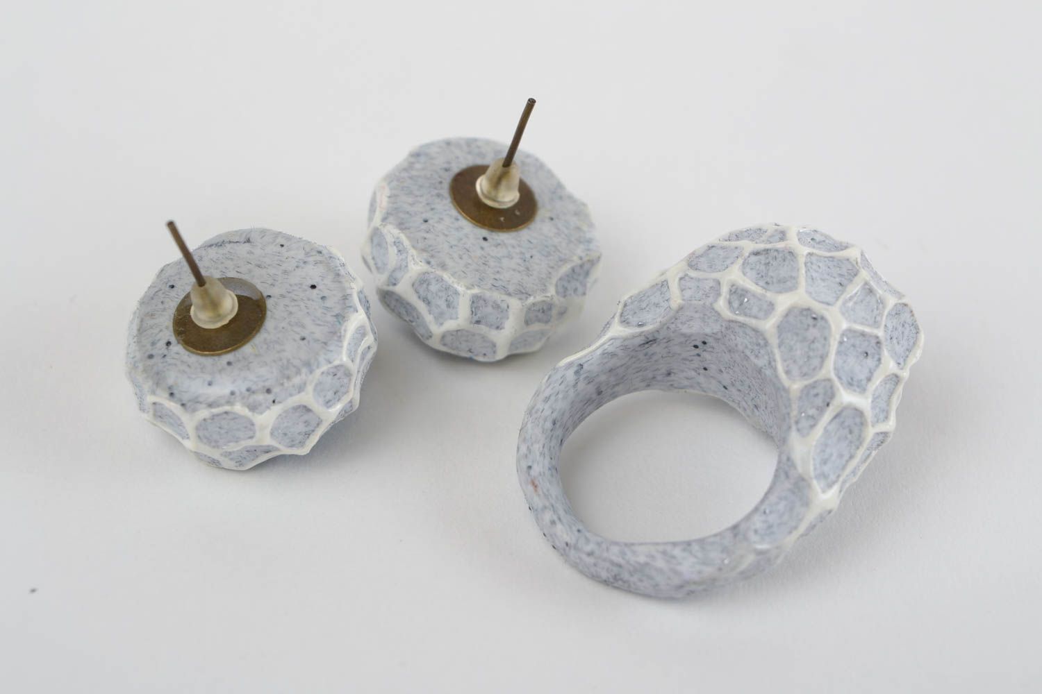 Set di orecchini e anello fatto a mano kit di accessori di argilla polimerica
 foto 9