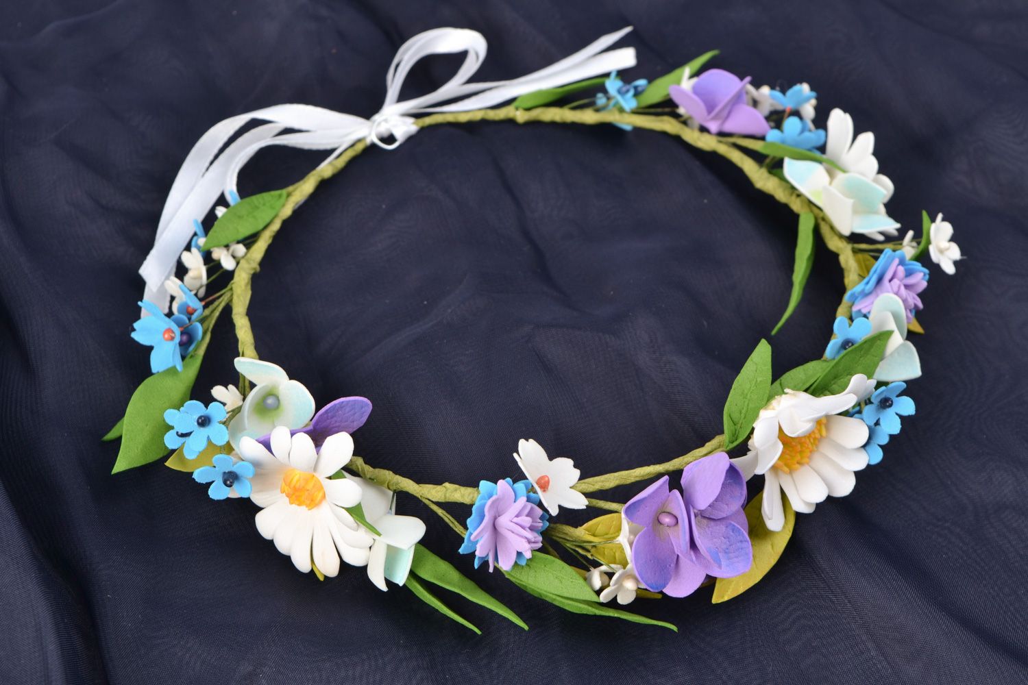 Handmade wedding accessory unusual wreath flower wreath for women gift ideas photo 1