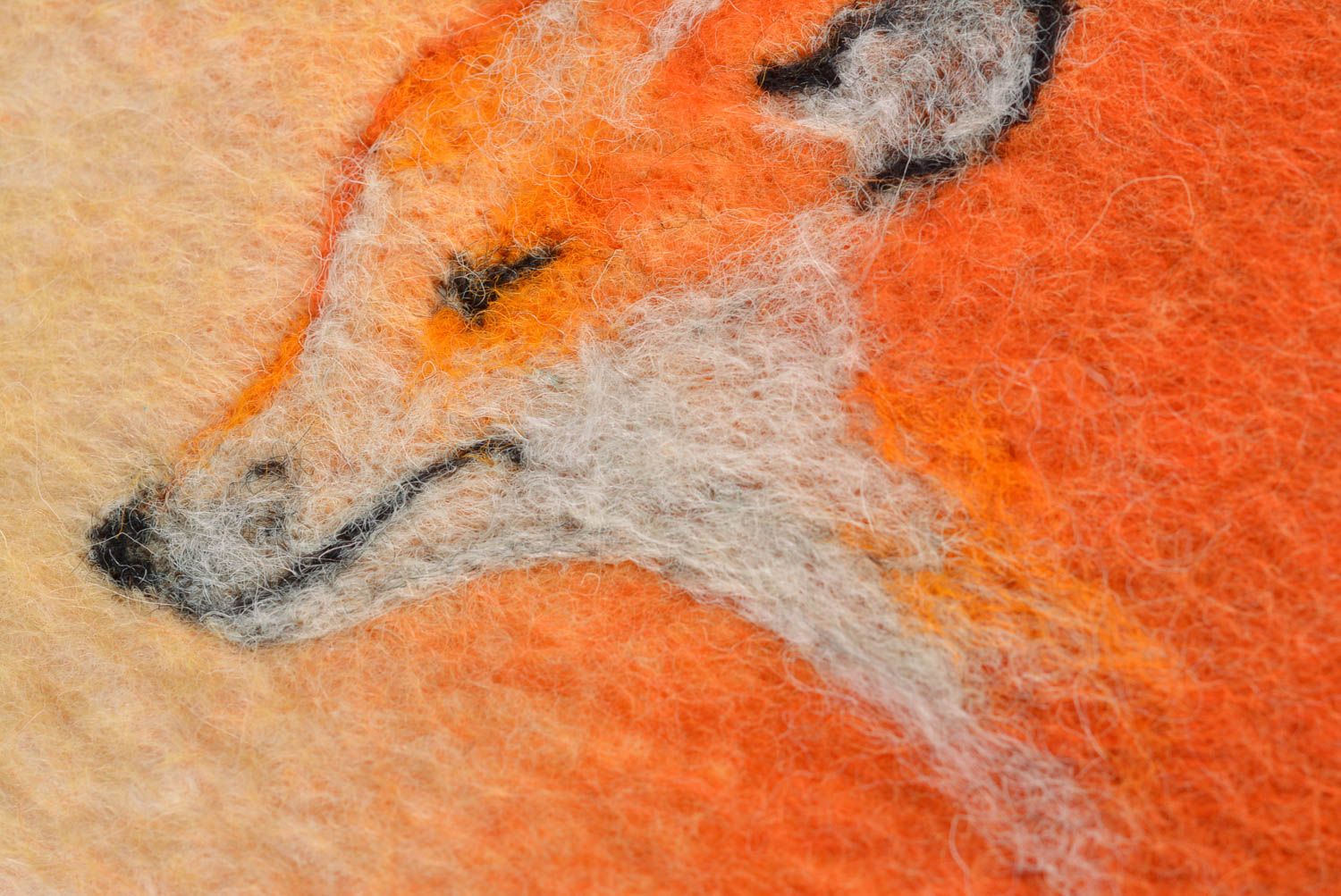 Moufles laine feutrée Vêtement femme fait main orange originales Idée cadeau photo 5