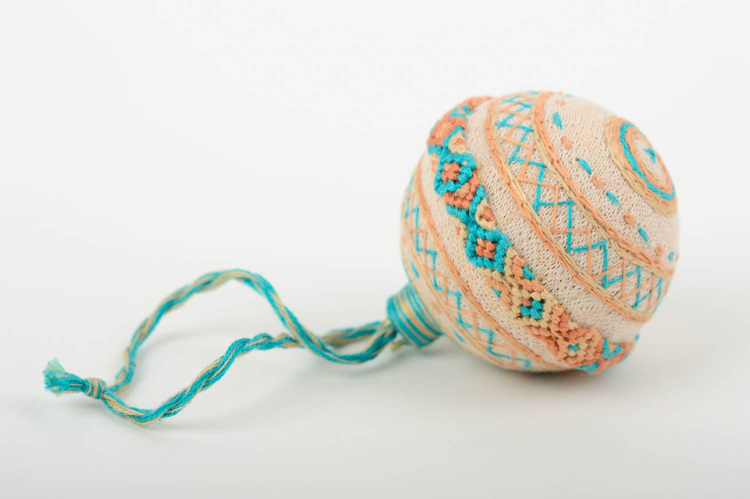 Елочная игрушка ручной работы декоративная подвеска шарик новогодняя игрушка фото 2