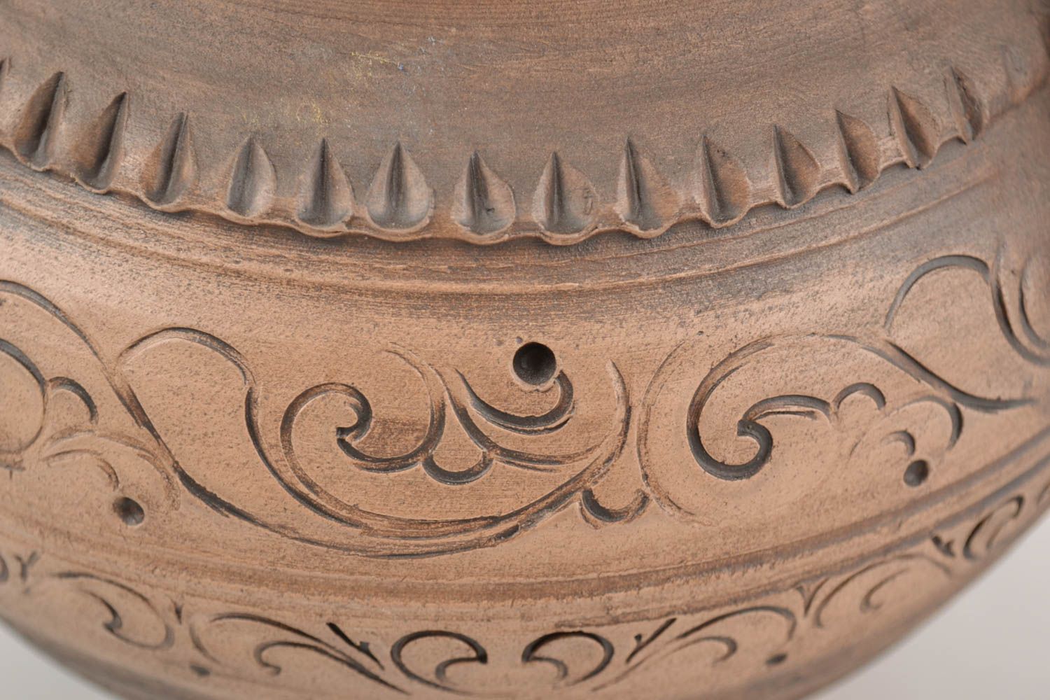 Pot de cuisine en argile fait main original vaisselle avec couvercle et anses photo 3