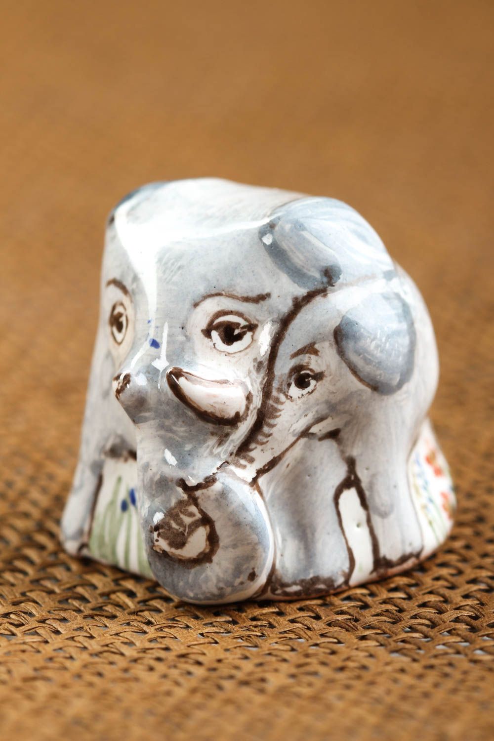 Коллекционный наперсток handmade декоративная глиняная фигурка изделие из глины фото 1
