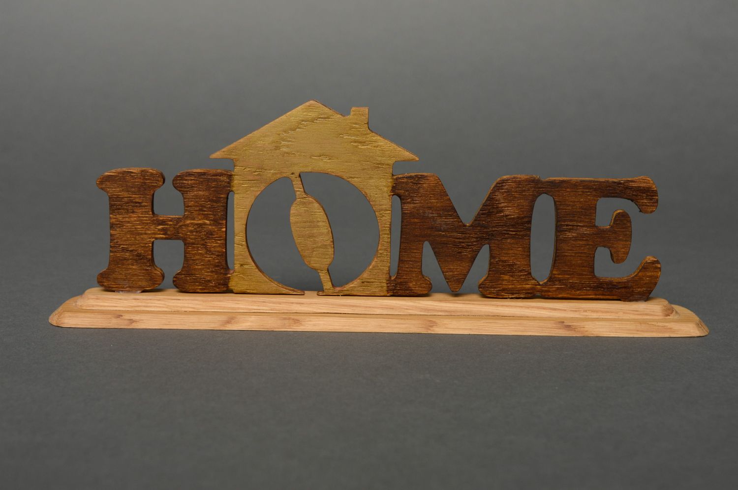 Handmade wooden word Home photo 2