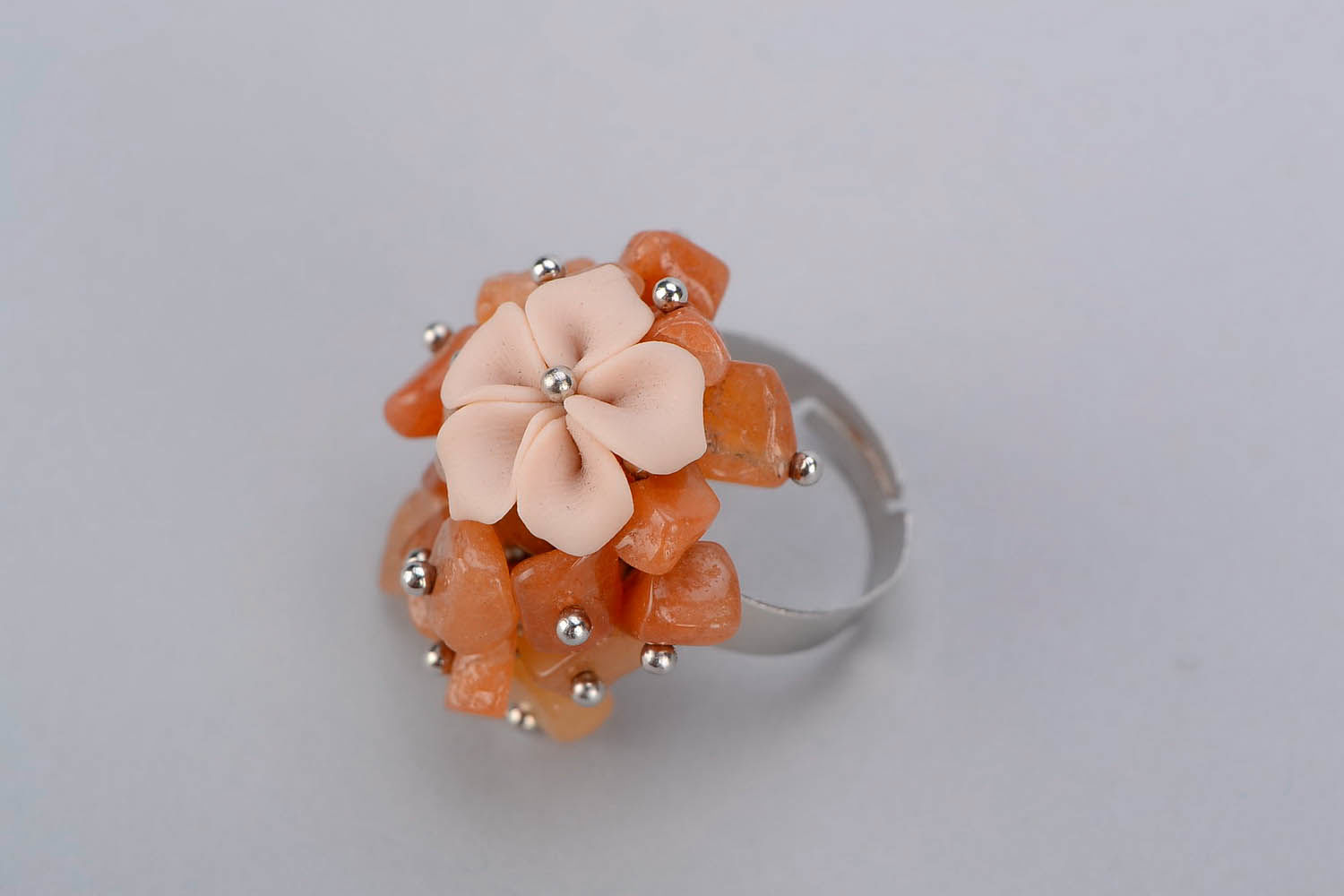Ring with natural stone photo 4