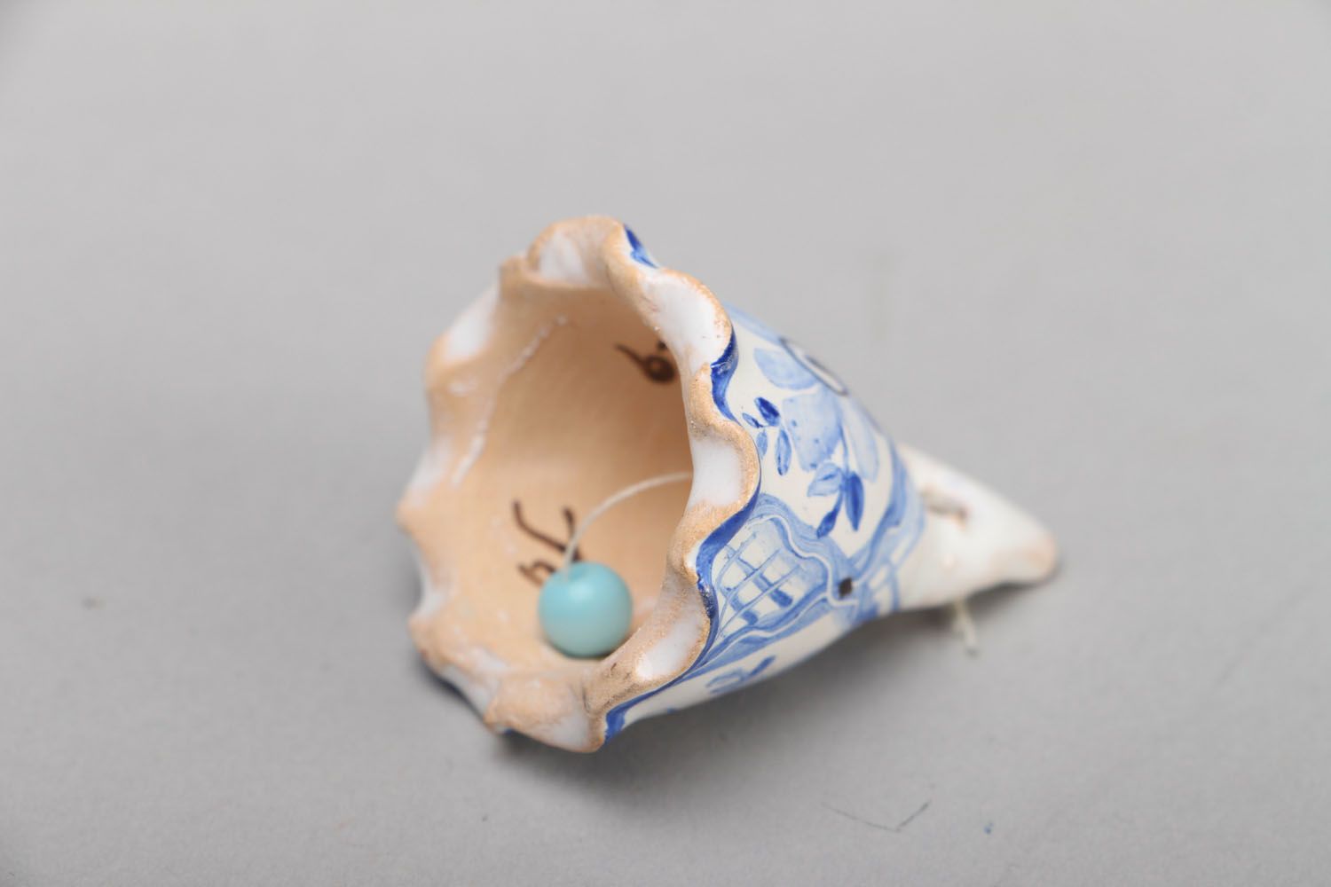 Tiny ceramic bell photo 3