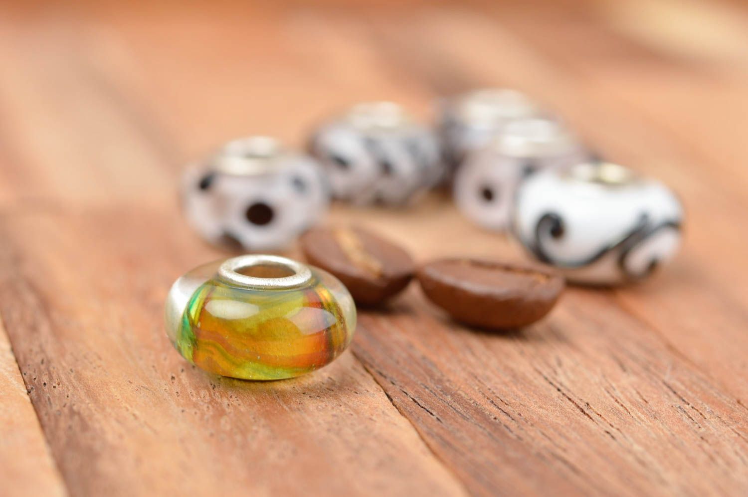 Beautiful handmade glass bead craft supplies artisan jewelry making ideas photo 1