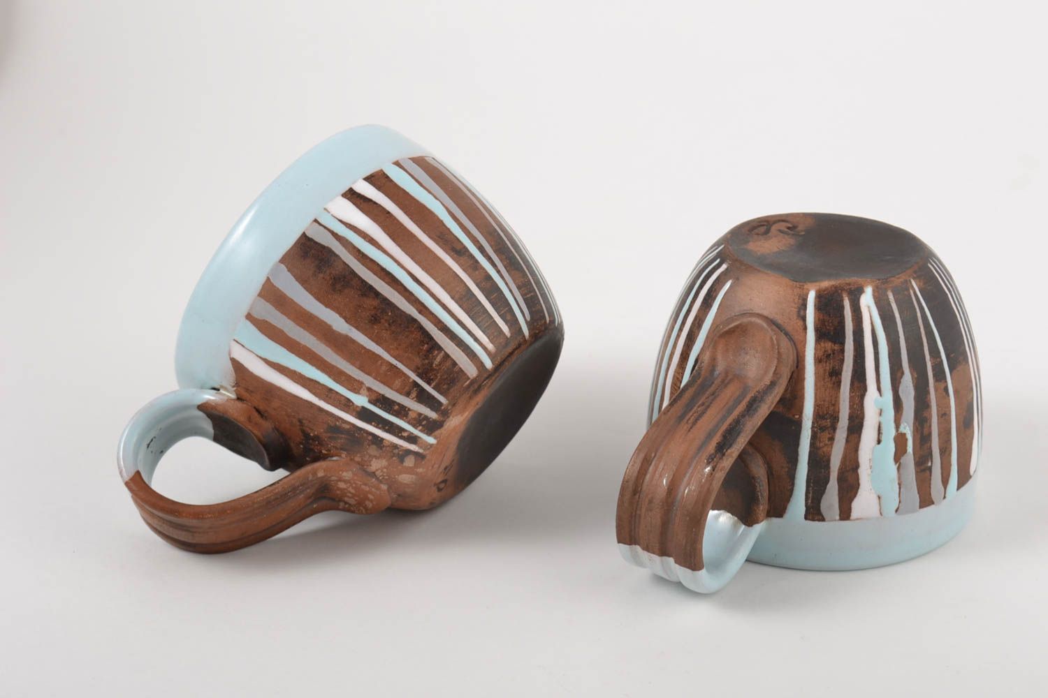 Tazas de cerámica hechas a mano para té   regalo original utensilios de cocina   foto 4