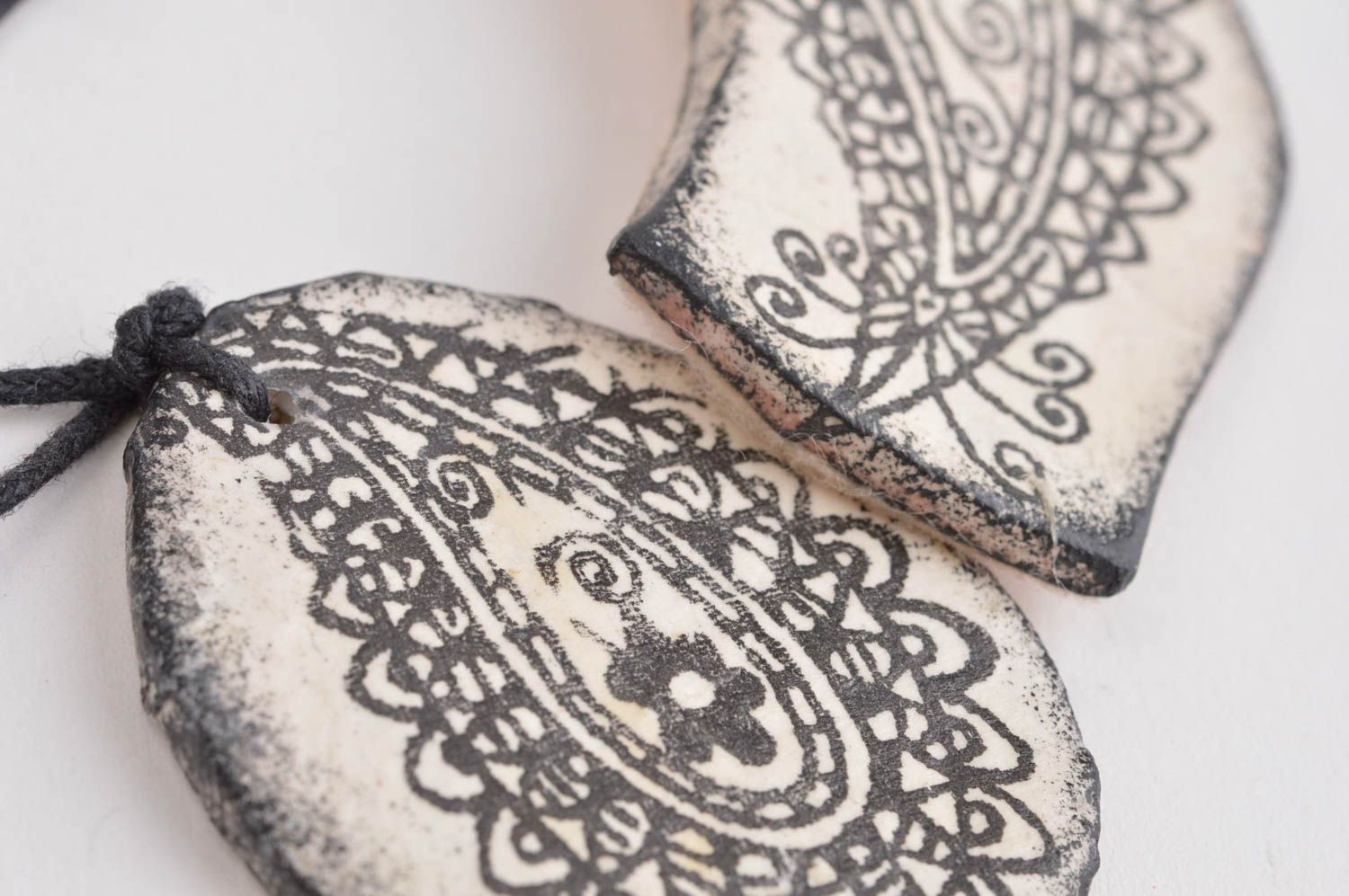 Broche oiseau Pendentif fait main à motifs porcelaine froide Accessoires femme photo 5