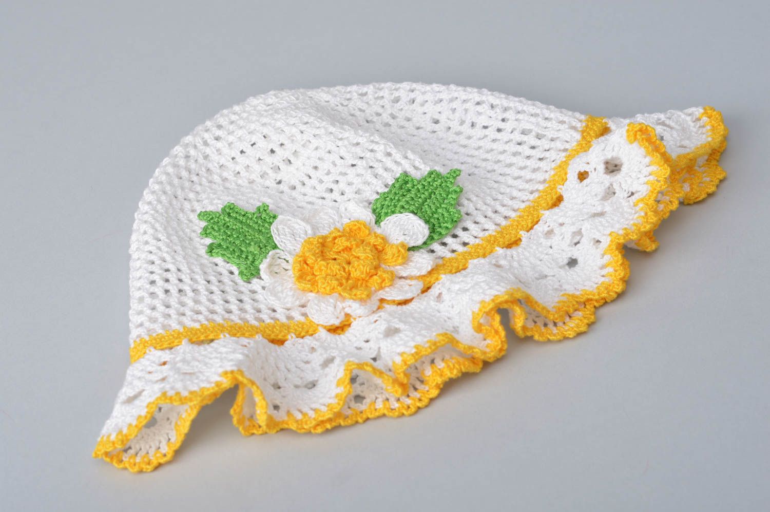 Handmade summer hat baby crochet hat cute baby hats girls accessories kids gifts photo 2